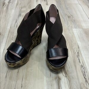 Taryn Rose Brown Wedge Sandals